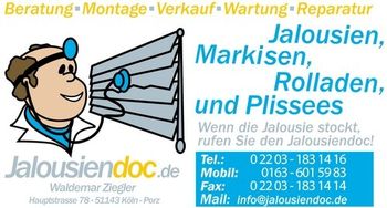 Logo von Jalousiendoc.de  Wenn die Jalousie stockt, rufen Sie den Jalousiendoc! in Köln
