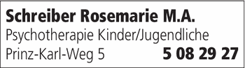 Logo von Rosemarie Schreiber Psychotherapeutin in Augsburg