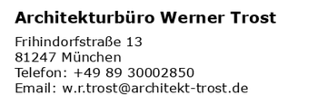 Logo von Architekturbüro Werner Trost in München
