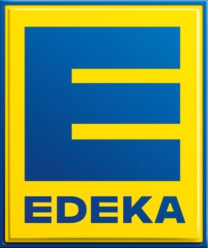Logo von EDEKA im Bahnhof in Düsseldorf