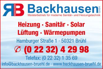 Logo von Backhausen GmbH in Brühl im Rheinland
