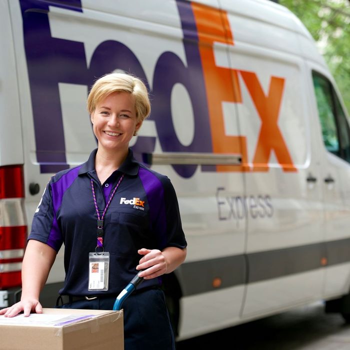FedEx Express shipping courier in Langenhagen