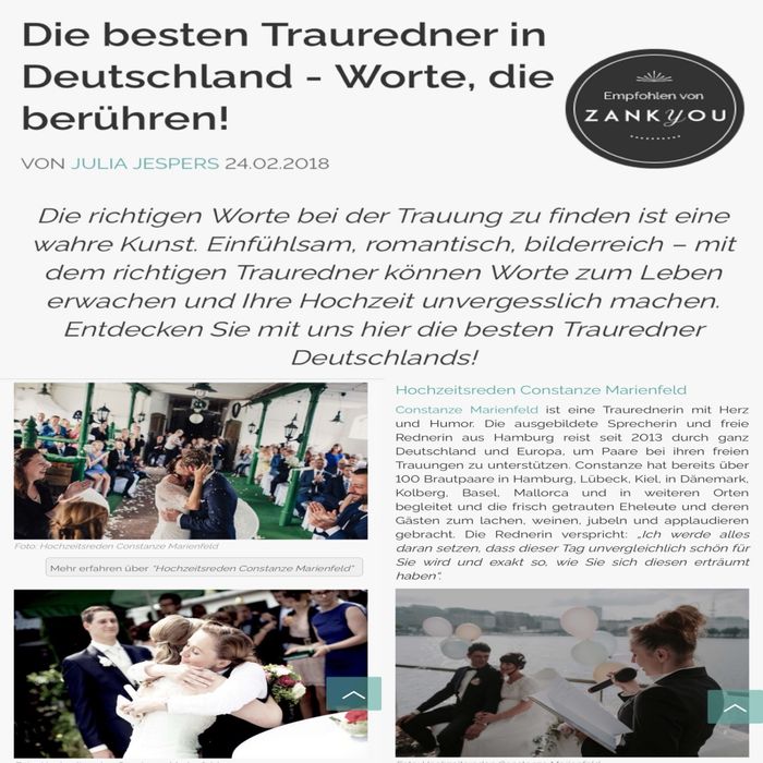 Freie Trauung Hamburg - Constanze Marienfeld
