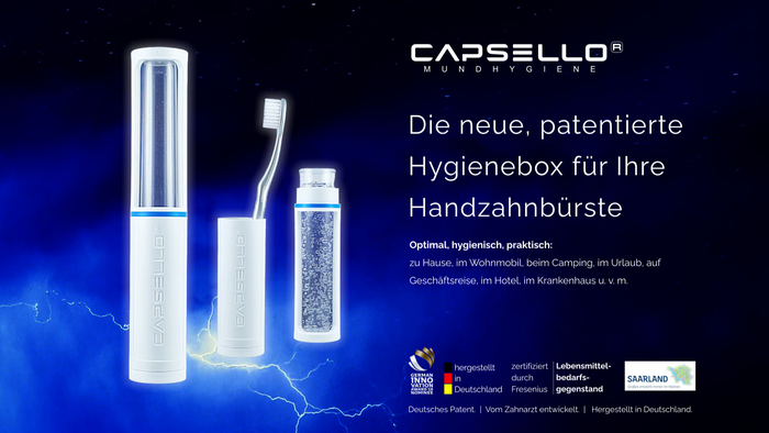 Capsello - Die patentierte Hygienebox für die Handzahnbürste