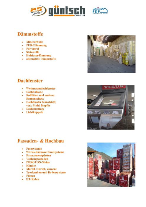Güntsch GmbH Bedachungs- & Baustoff-Großhandel