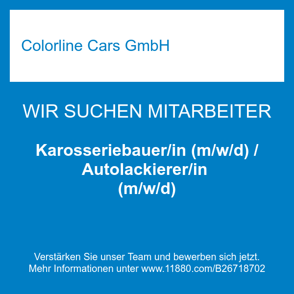 Karosseriebauer/in (m/w/d) / Autolackierer/in (m/w/d)