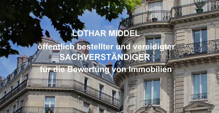 Lothar Middel, öffentlich bestellter und vereidigter Sachverständiger für Immobilienbewertung