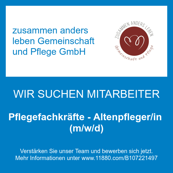 Pflegefachkräfte - Altenpfleger/in (m/w/d)