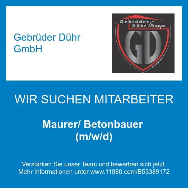 Maurer/ Betonbauer (m/w/d)