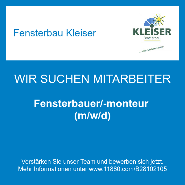 Fensterbauer/-monteur (m/w/d)