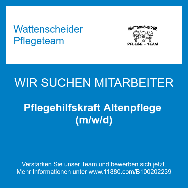 Pflegehilfskraft Altenpflege (m/w/d)