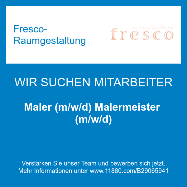 Maler (m/w/d) Malermeister (m/w/d)