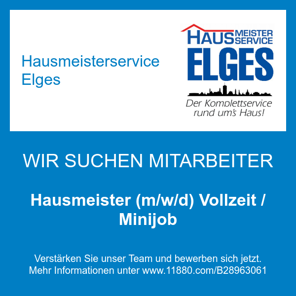 Hausmeister (m/w/d) Vollzeit / Minijob