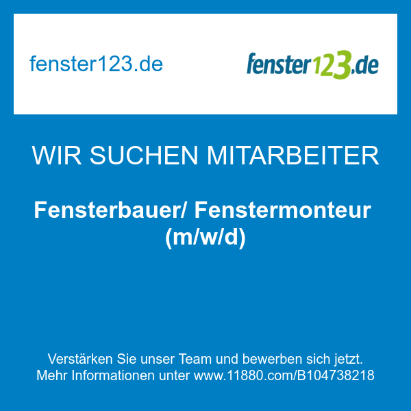 Fensterbauer/ Fenstermonteur (m/w/d)
