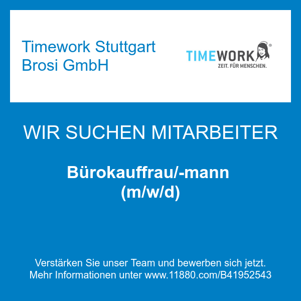 Bürokauffrau/-mann (m/w/d)