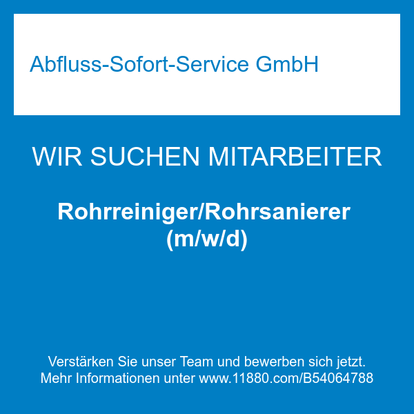 Rohrreiniger/Rohrsanierer (m/w/d)
