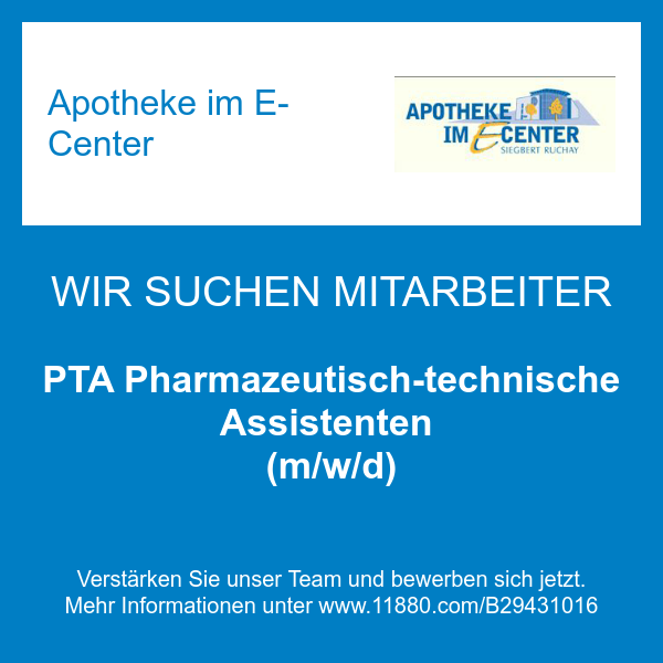 PTA Pharmazeutisch-technische Assistenten (m/w/d)