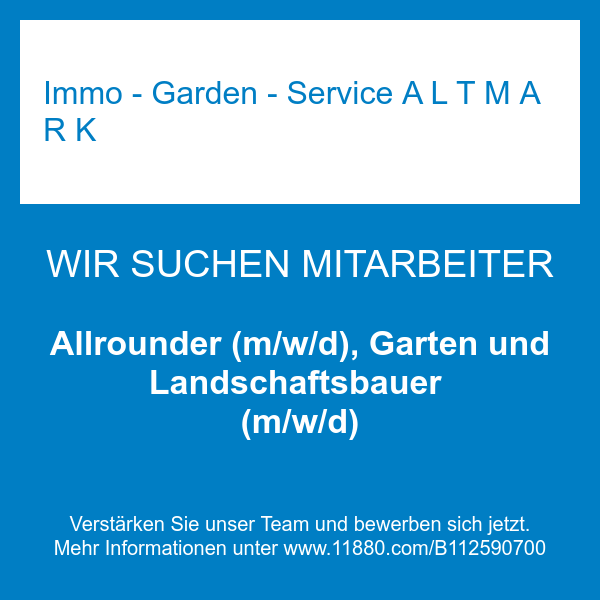 Allrounder (m/w/d),  Garten und Landschaftsbauer (m/w/d)