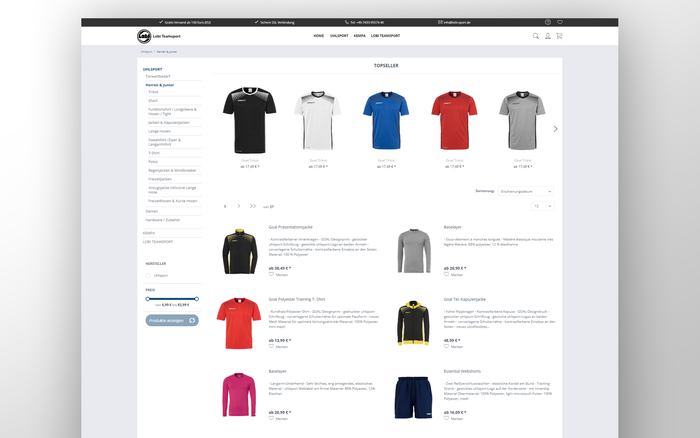 Lobi Sport - Sportbekleidung online einkaufen