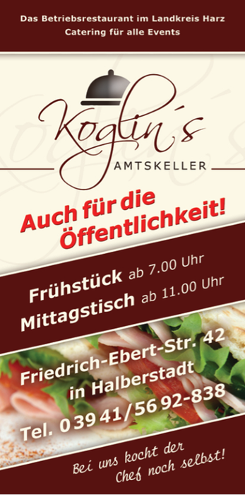 Koglins Amtskeller, das Betriebsrestaurant im Landkreis Harz