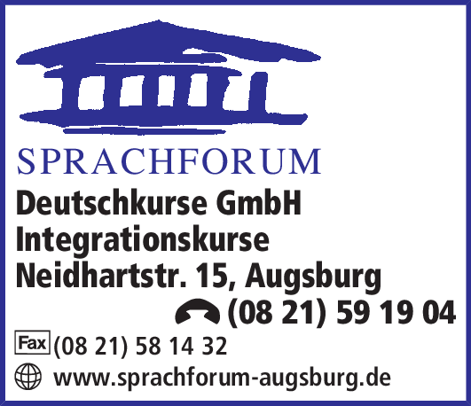 Sprachforum - Internationale Deutschkurse GmbH in Augsburg