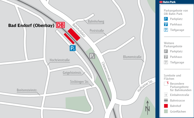 DB BahnPark Parkplatz Bahnhof Rückseite P1