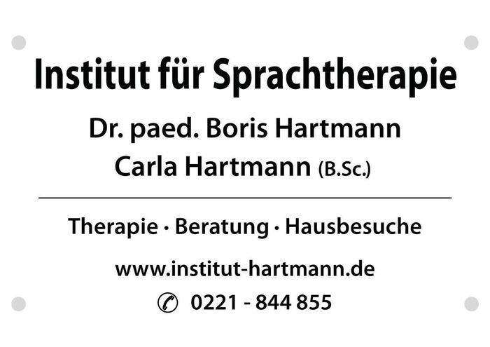 Institut für Sprachtherapie Dr. paed. Boris Hartmann (dbs) Carla Hartmann (B.Sc.)