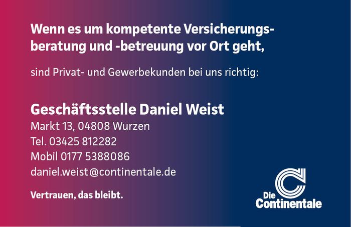 Continentale Bezirksdirektion Daniel Weist