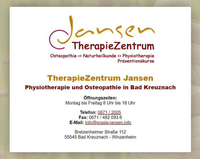 Jansen Therapiezentrum / Physiotherapie